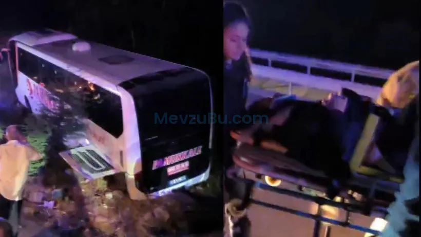 Manisa’da Yolcu Otobüsü Yoldan Çıktı: 18 Yaralı, Şoför ve Muavinin Durumu Ağır